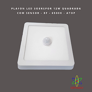 LAMPADA COM SENSOR DE PRESENCA 12 WATTS - QUAD BF