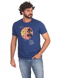 Camiseta Meia Malha Estampa Island
