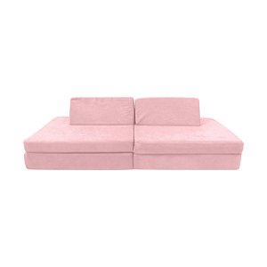 Sofá de Brincar Modular Infantil 4 Peças - Rosa