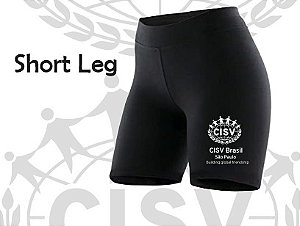 Shorts leg PRETO LYCRA logo CISV
