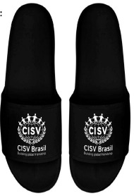Chinelo Slide Logo do CISV Preto