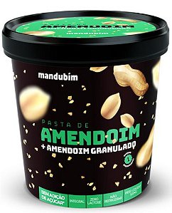 Pasta de Amendoim Integral com Granulado (450g) Mandubim