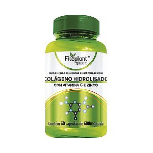 Encapsulado Colágeno com Vitamina C e Zinco 600mg (60caps) Fitoplant