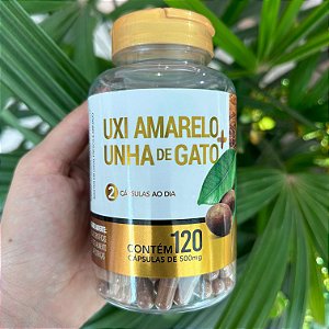 Encapsulado Uxi Amarelo + Unha de Gato 500mg (120 caps)