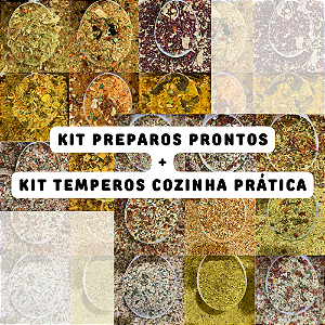 Kit Preparos Prontos (200g de cada) + Kit Temperos Cozinha Prática (100g de cada)