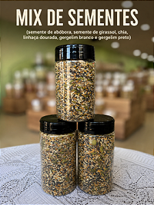 Trio de Potes com Mix de Sementes (aproximadamente 300g cada pote)