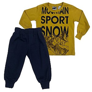 Conjunto Menino Camiseta e Calça Mountain Sport Snow - Passagem secreta