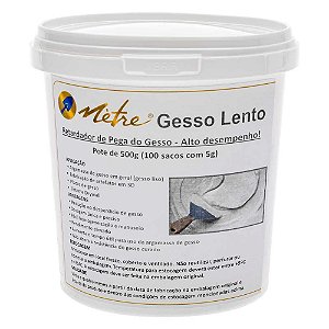 100 unidades (5 gramas) Metre Gesso Lento