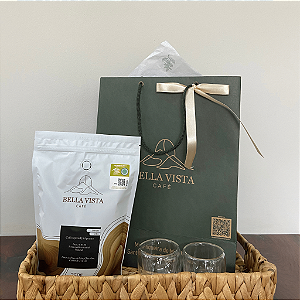 Kit Delicado GRÃO 250g e par de copos parede dupla 80ml