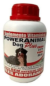 PowerAnimal Dog Plus - Uso Profissional - 600 ml - c/ Omegas 3,6,7 e 9 + Vitaminas A, B, D e E - PROD. NATURAL - CADA 5 Kg - 2 ml. - VALIDADE 2 ANOS - ELES ADORAM !