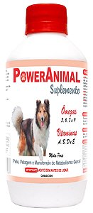 PowerAnimal Dog Plus - Médio Porte - 240 ml - c/ Omegas 3,6,7 e 9 + Vitaminas A, B, D e E - PROD. NATURAL - CADA 5 Kg - 2 ml. - VALIDADE 2 ANOS - ELES ADORAM !