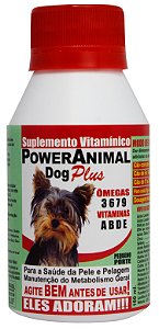 PowerAnimal Dog Plus - Pequeno Porte - 100 ml - c/ Omegas 3,6,7 e 9 + Vitaminas A, B, D e E - PROD. NATURAL - CADA 5 Kg - 2 ml. - VALIDADE 2 ANOS - ELES ADORAM !