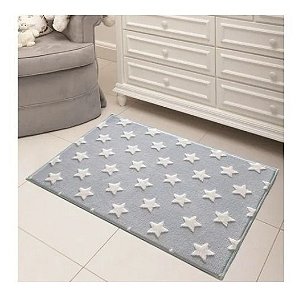 Tapete Infantil Macio Jolitex Mimo Estrelas Azul 70x100