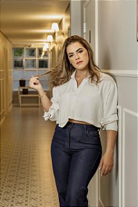 Camisa Cropped Alfaiataria Fórum