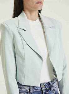 Blazer Cropped Verde Nazca Fórum – Alfaiataria Moderna e Sofisticada