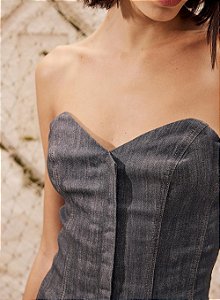 Blusa Jeans Estruturada Fórum