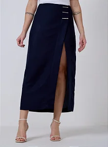 Short Saia Linho Com Fenda Fórum