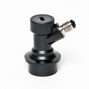 Conector Ball Lock Liquido com rosca 7/16" - Preto