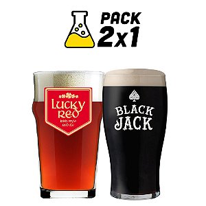 Kit Cerveja Facil 2x1 Black Jack e Luck Red 10 litros