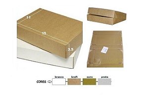 Caixa para presente retangular   15x11x3,5                                                                         * Pacote com 20 unidades*