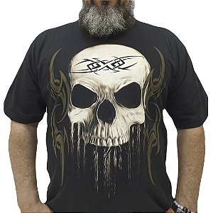 Camiseta Caveira Tribal