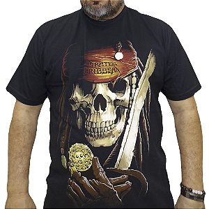 Camiseta Caveira Pirata Jack