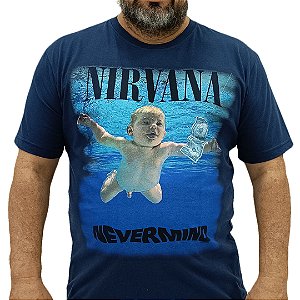 Camiseta Azul Nirvana Nevermind