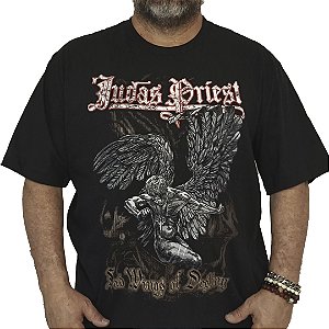 Camiseta Plus Size Judas Priest Sad Wings Of Destiny