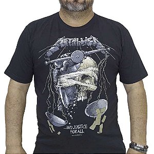 Camiseta Plus Size Metallica And Justice For All