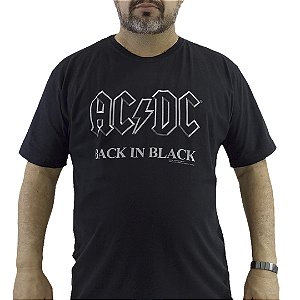 Camiseta Plus Size AC DC Back In Black
