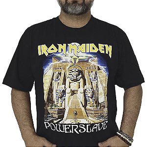 Camiseta Plus Size Iron Maiden Powerslave