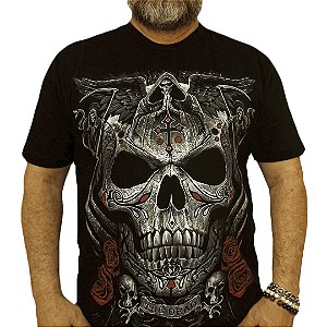 Camiseta Caveira Cruz