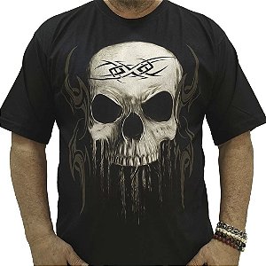 Camiseta Caveira Tribal