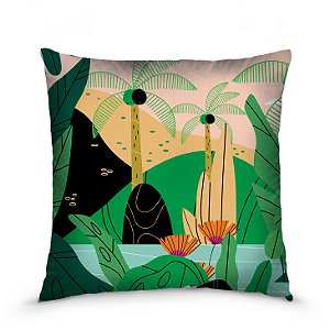Capa de almofada estampada 45x45cm