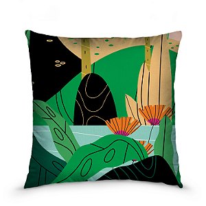 Capa de almofada estampada 45x45cm