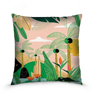 Capa de almofada estampada 45x45cm