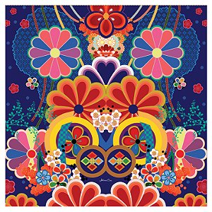 LENÇO QUADRADO EM CREPE 90 x 90 cm