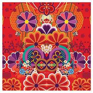 LENÇO QUADRADO EM CREPE 90 x 90 cm