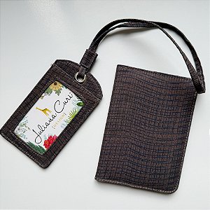 Kit Porta-passaporte com tag - SEM TROCA