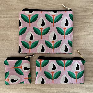 Kits 3 peças - necessaires e porta-óculos