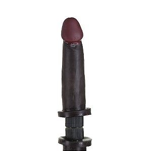 Prótese Hot Black Realístico com Vibrador Interno 18 x 4,5cm