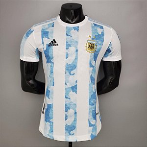 Camisa Edição Jogador Argentina 1 Azul e Branca  2021 / 2022