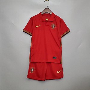 Kit Infantil Portugal 1 Camisa e Short  2020 / 2021