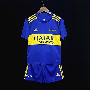 Kit Infantil Boca Juniors 1 Camisa e Short  2021 / 2022