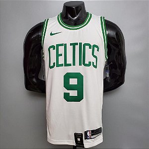 Regata Basquete NBA Boston Celtics Rondo 9 Branca Edição Jogador Silk