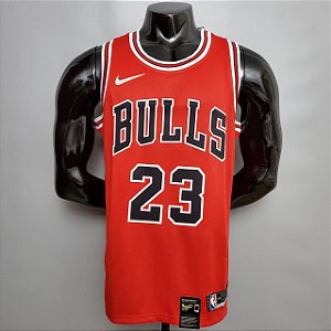 Regata Basquete NBA Chicago Bulls Jordan 23 Vermelha Edição Jogador Silk