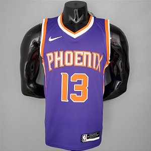 Regata Basquete NBA Phoenix suns Nash 13 Roxa Edição Jogador Silk