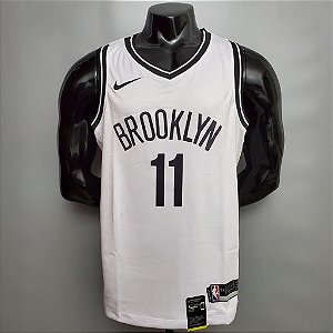 Regata Basquete NBA  Brooklyn Nets Irving 11 Branca Edição Jogador Silk