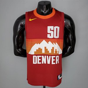 Regata Basquete NBA Denver Nuggets Gordon 50 Vermelha Edição Jogador Silk