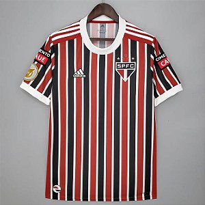 Nova Camisa São Paulo 2 com Patch Brasileirão e todos Patrocínios Torcedor Masculina 2021 / 2022